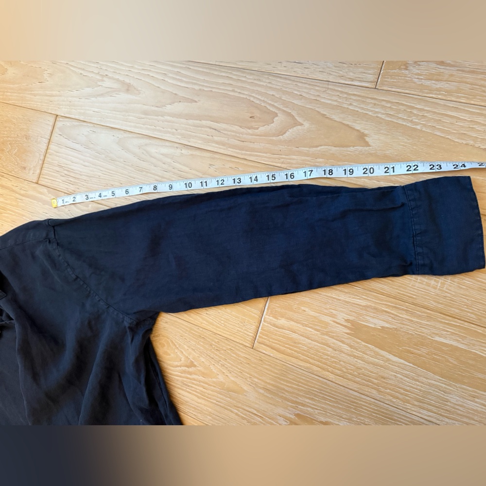 Assembly label women’s linen‎ navy button down size 14 Lagenlook resort wear - Picture 6 of 9